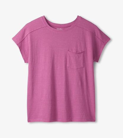 Slouchy Pocket Tee - Orchid - Hatley Women