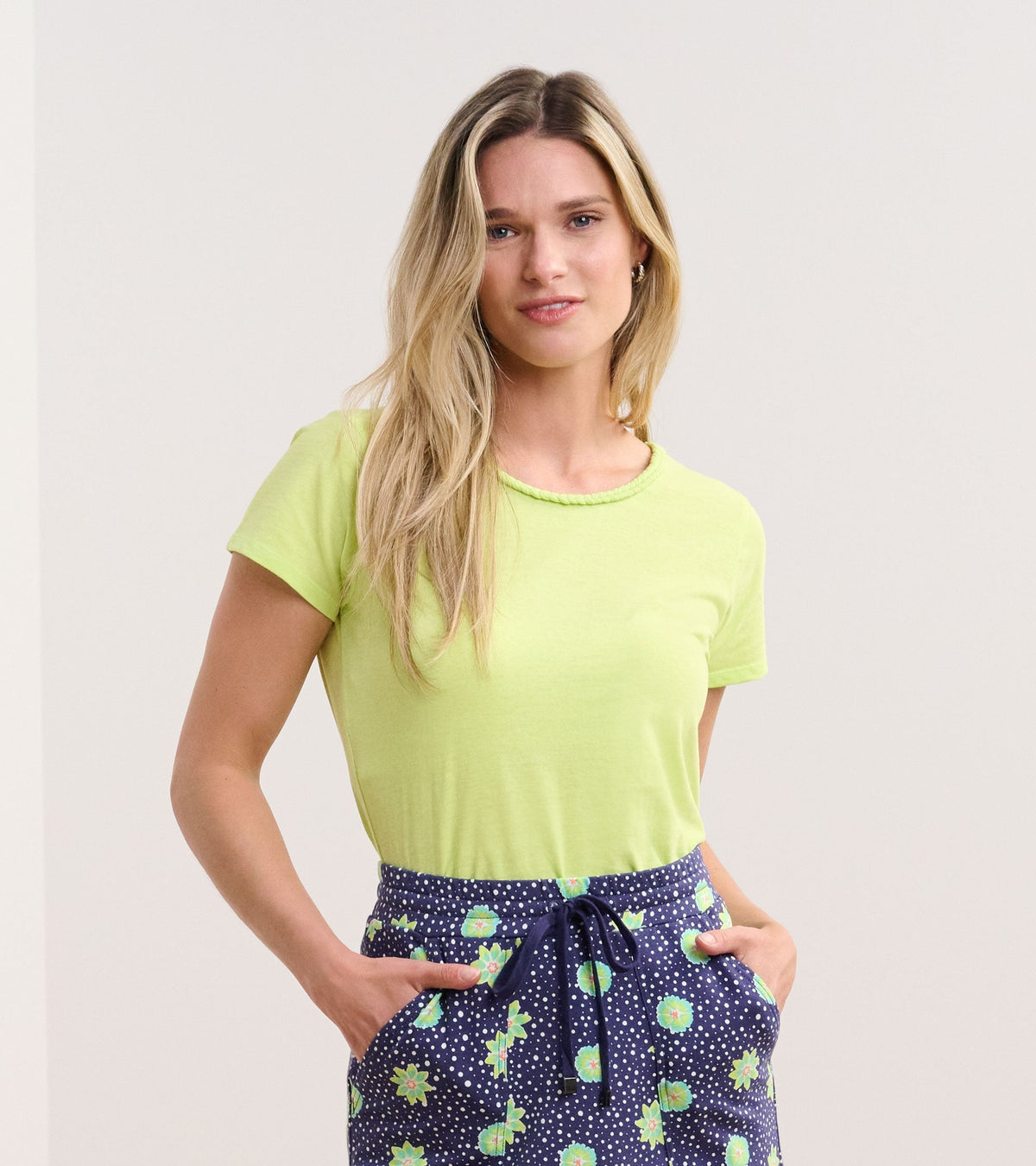 Braided Neck Tee - Sharp Green - Hatley Women