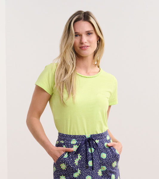 Braided Neck Tee - Sharp Green - Hatley Women