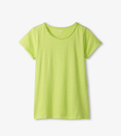 Braided Neck Tee - Sharp Green - Hatley Women