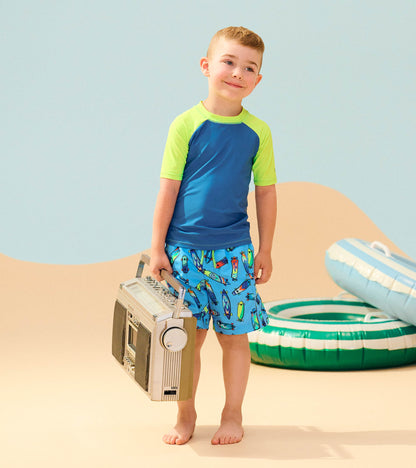 Boys Star Sapphire Short Sleeve Rashguard - Hatley Boys