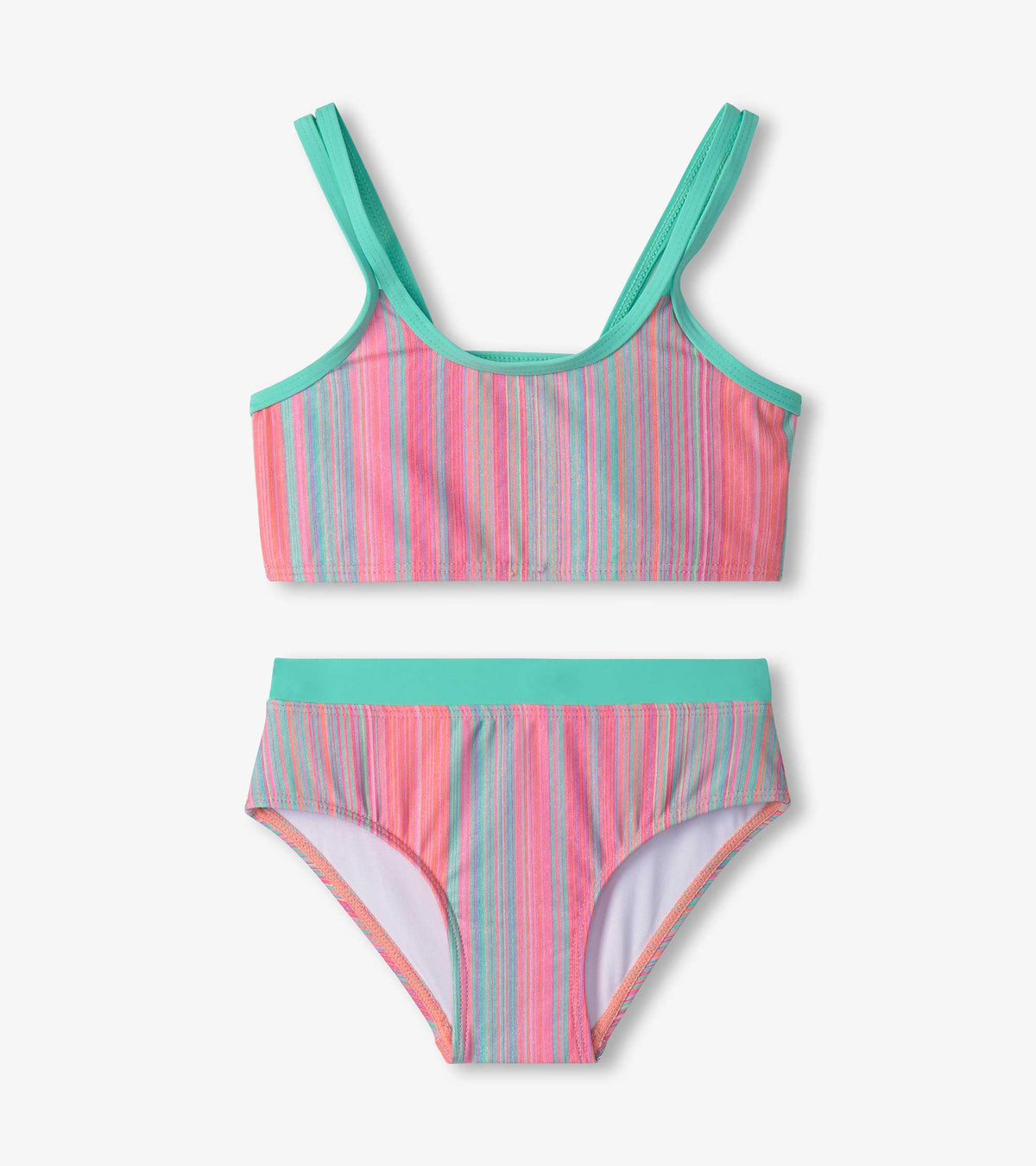 Girls Shimmer Stripe Bikini Set - Hatley Girls