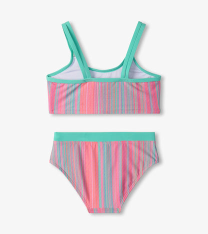 Girls Shimmer Stripe Bikini Set - Hatley Girls