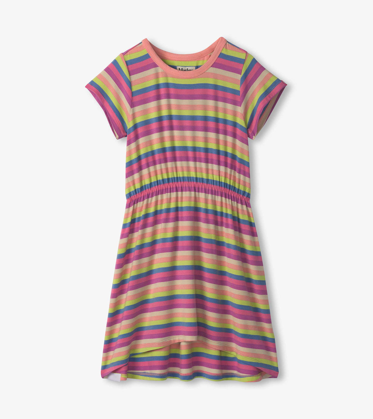 Girls Soft Stripes High-Low Dress - Hatley Girls