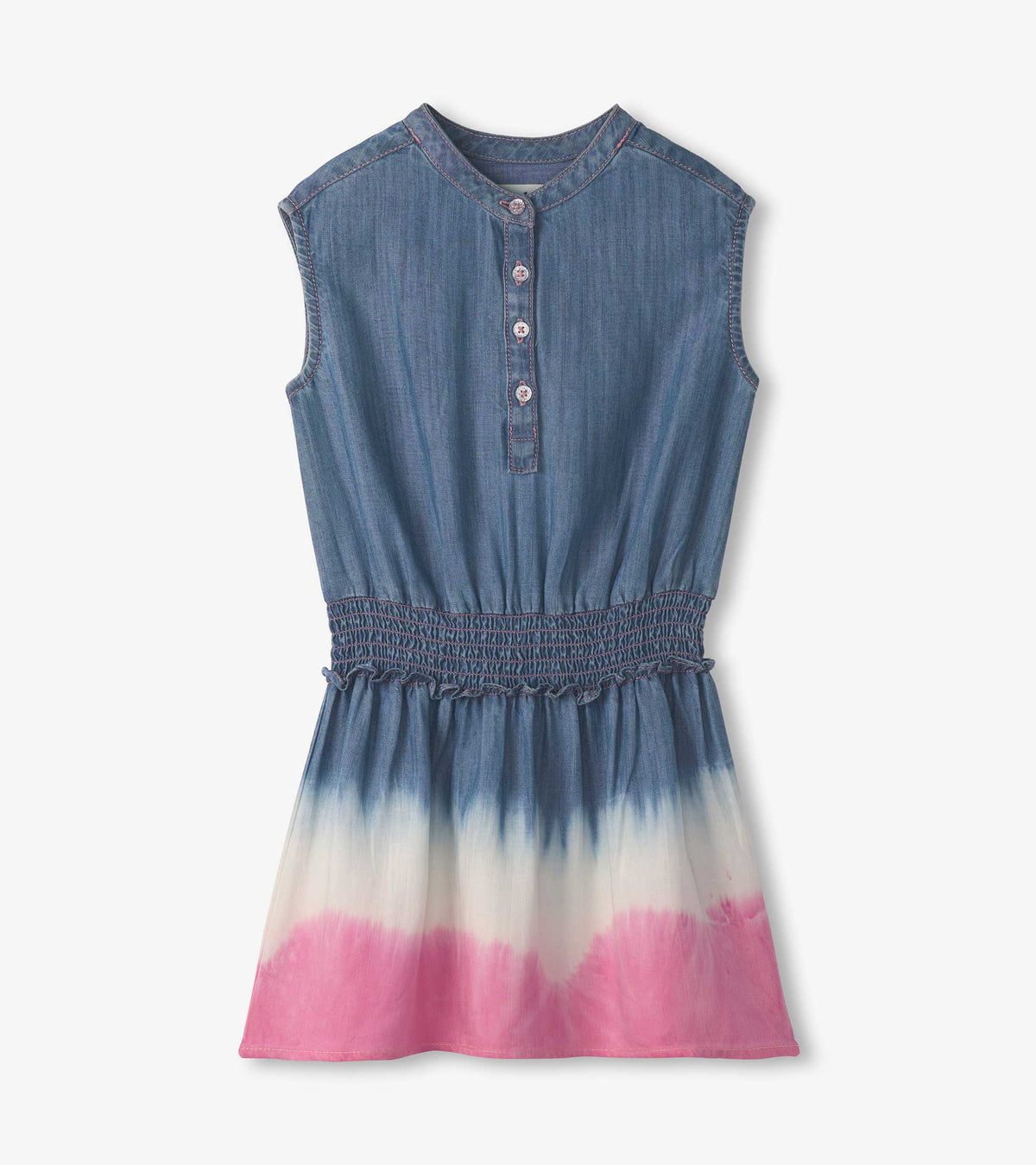 Girls Sapphire Stripes Smocked Waist Dress - Hatley Girls