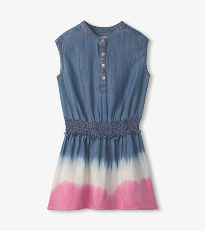Girls Sapphire Stripes Smocked Waist Dress - Hatley Girls