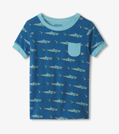 Boys Shark Tank Bamboo Short Pajama Set - Hatley Boys