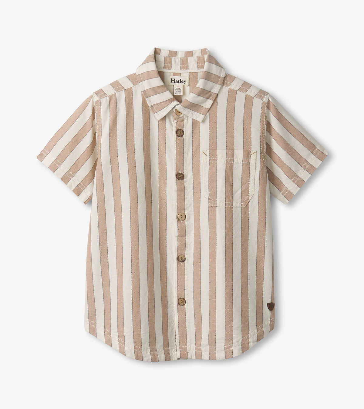Boys Thatched Stripes Button Down Shirt - Hatley Boys