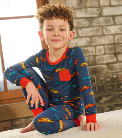 Boys Sport Cars Bamboo Pajama Set - Hatley Boys