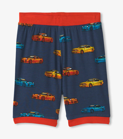 Boys Sport Cars Bamboo Short Pajama Set - Hatley Boys