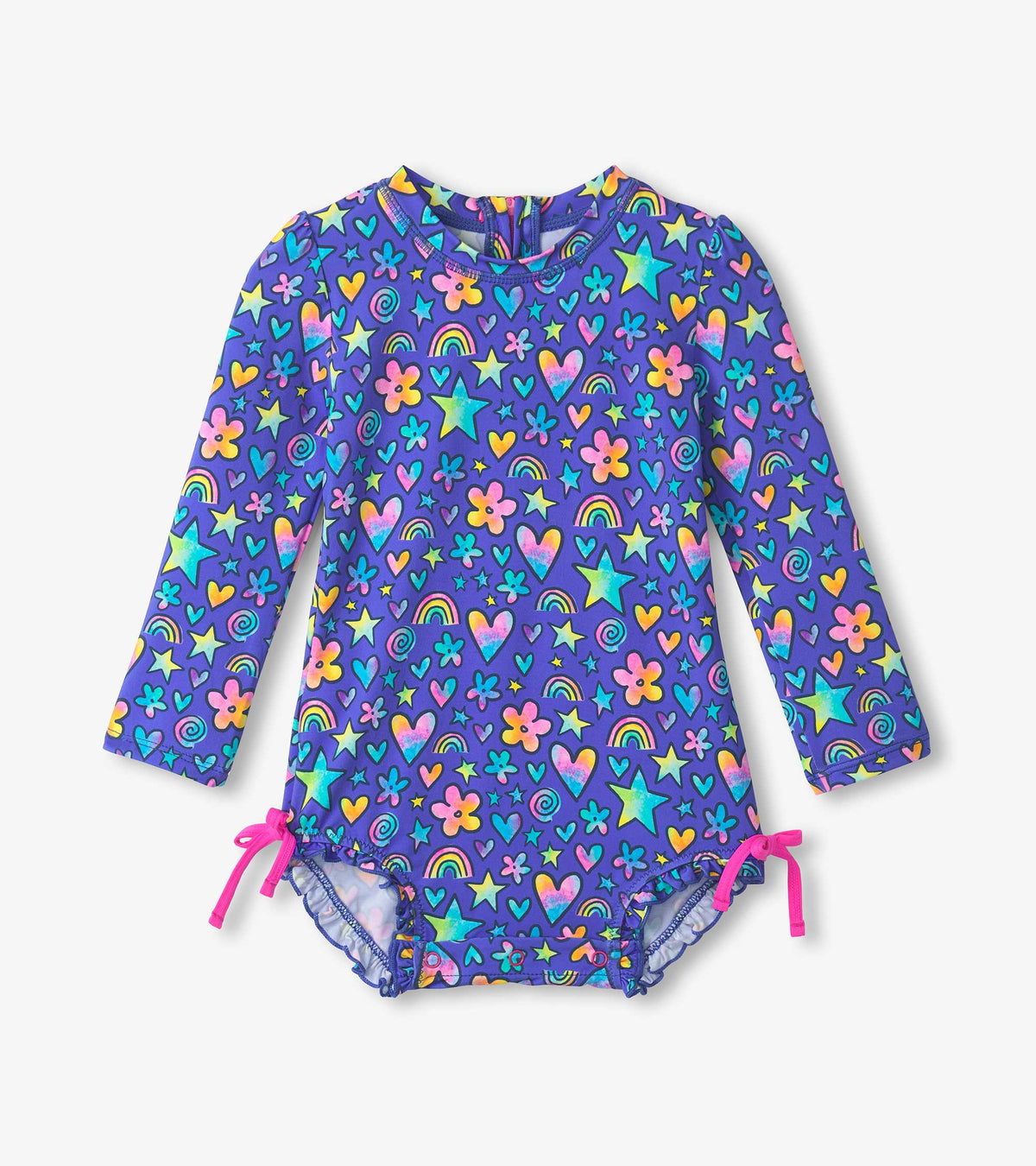 Baby Girls Watercolor Doodles Rashguard Swimsuit - Hatley Baby & Toddler