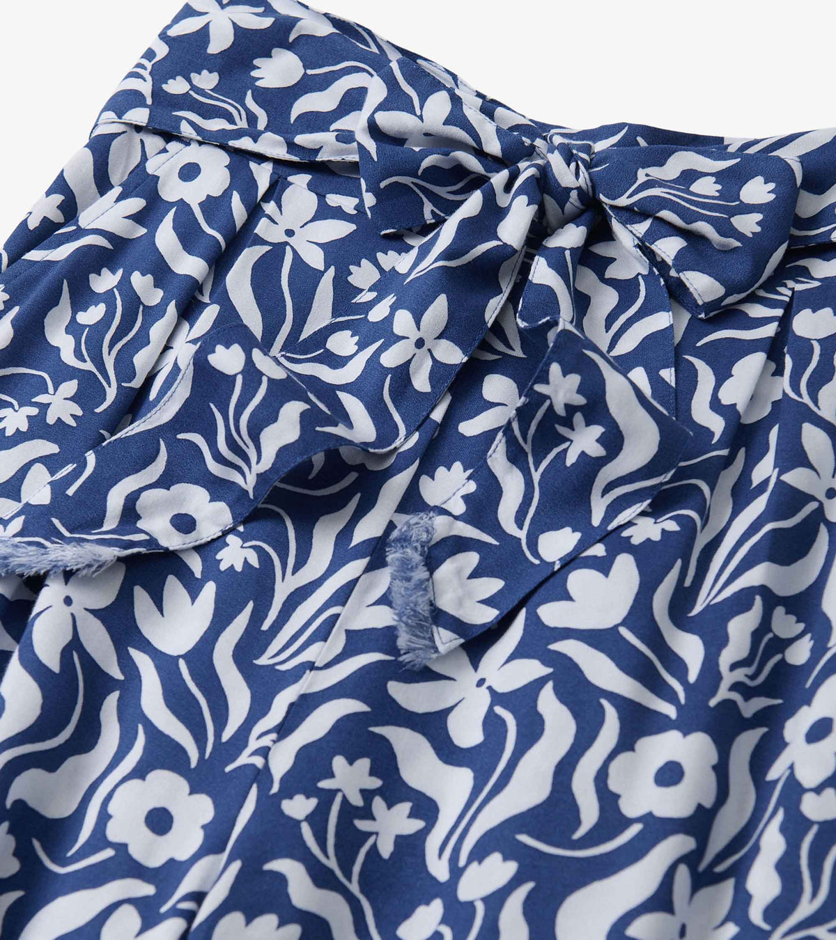 Belted Wide Leg Pants - Wavy Flowers - Hatley Women