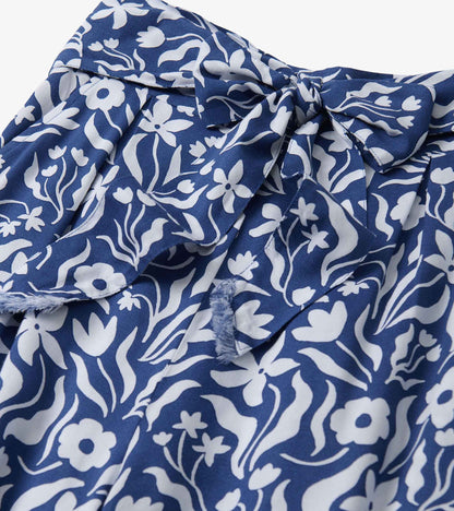 Belted Wide Leg Pants - Wavy Flowers - Hatley Women
