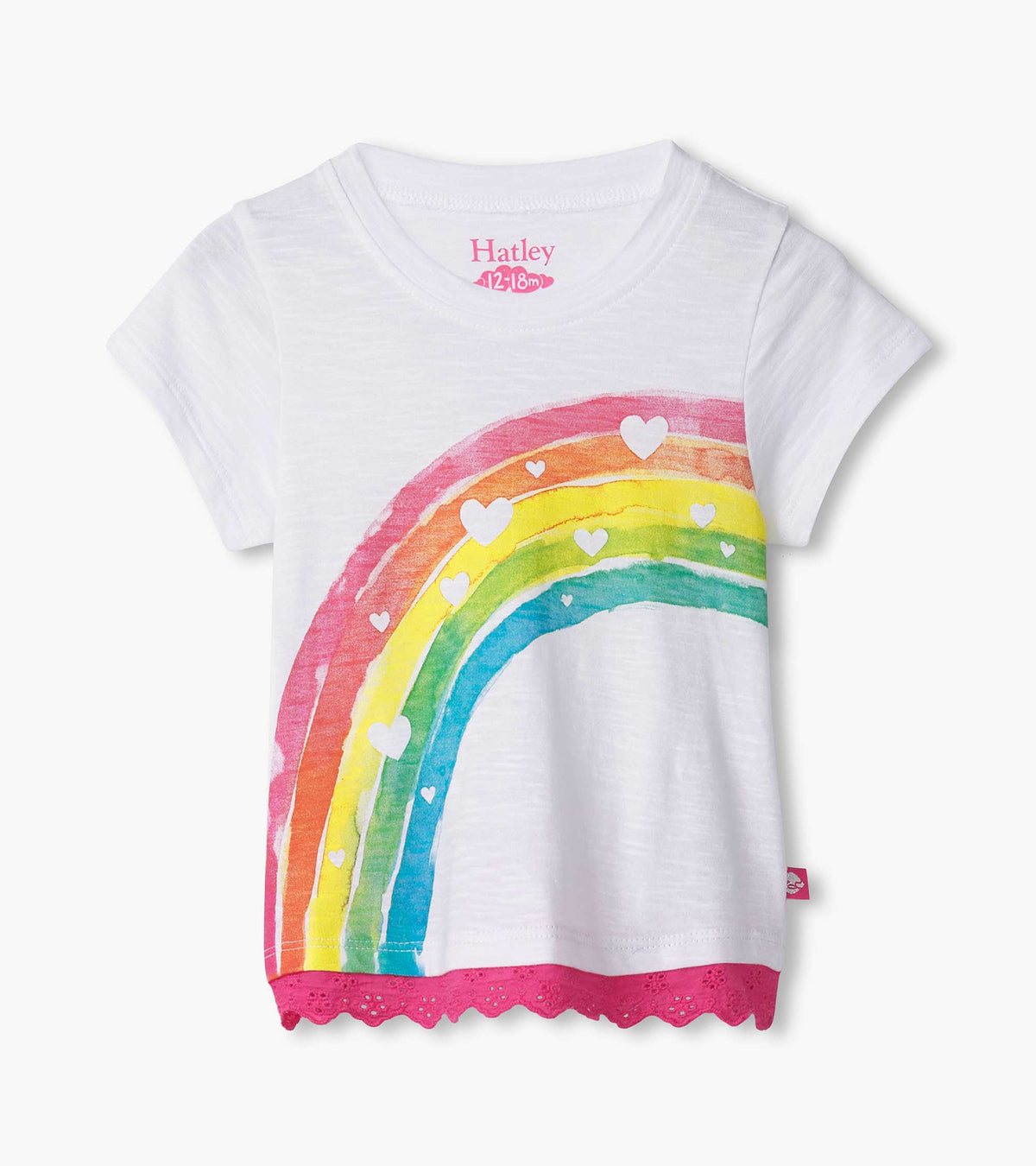 Baby & Toddler Girls Rainbow Eyelet Eyelet Trim T-Shirt - Hatley Baby & Toddler