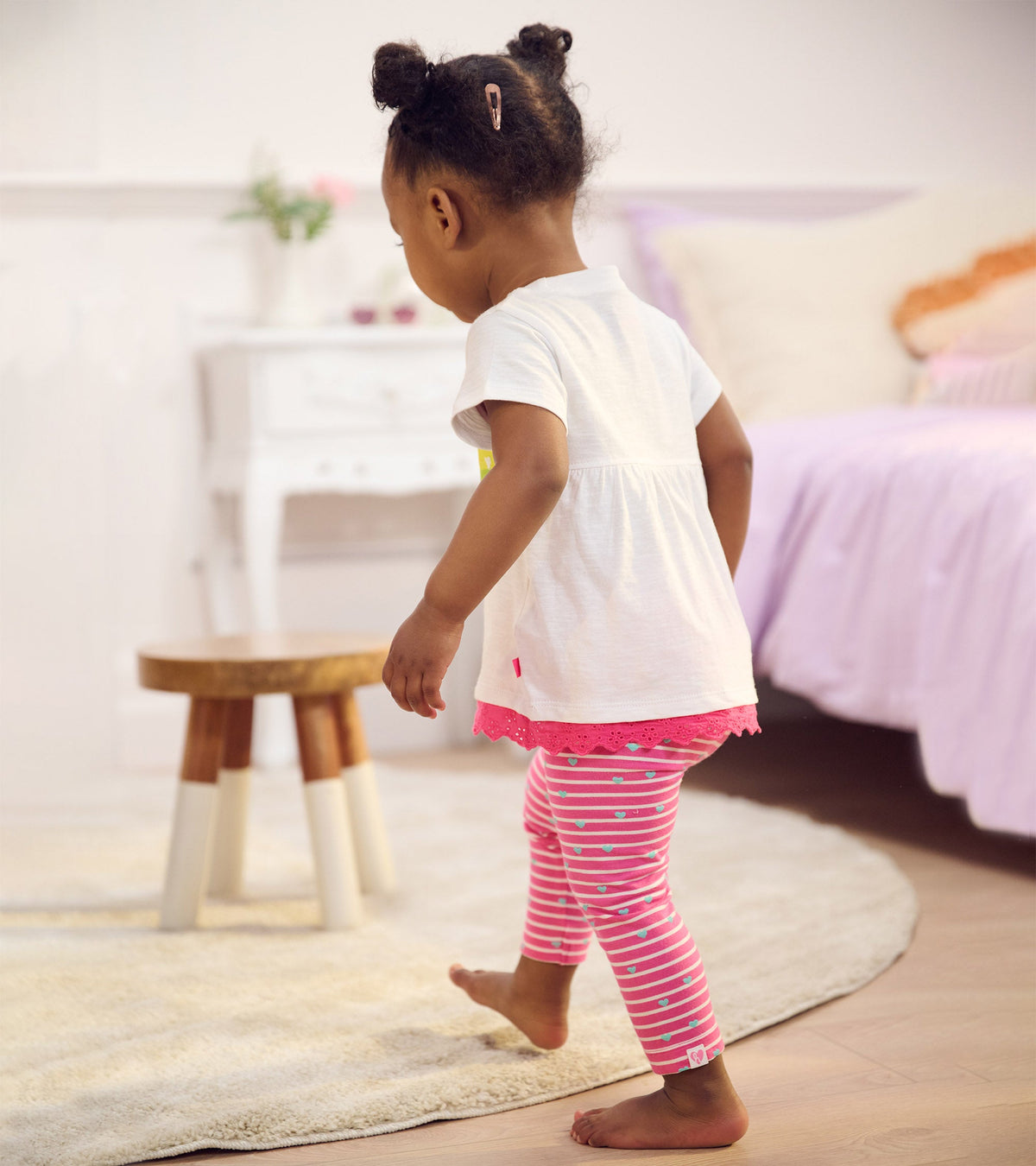 Baby & Toddler Girls Rainbow Eyelet Eyelet Trim T-Shirt - Hatley Baby & Toddler