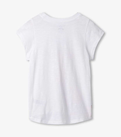Girls Happy Giraffe Tie Front T-Shirt - Hatley Girls