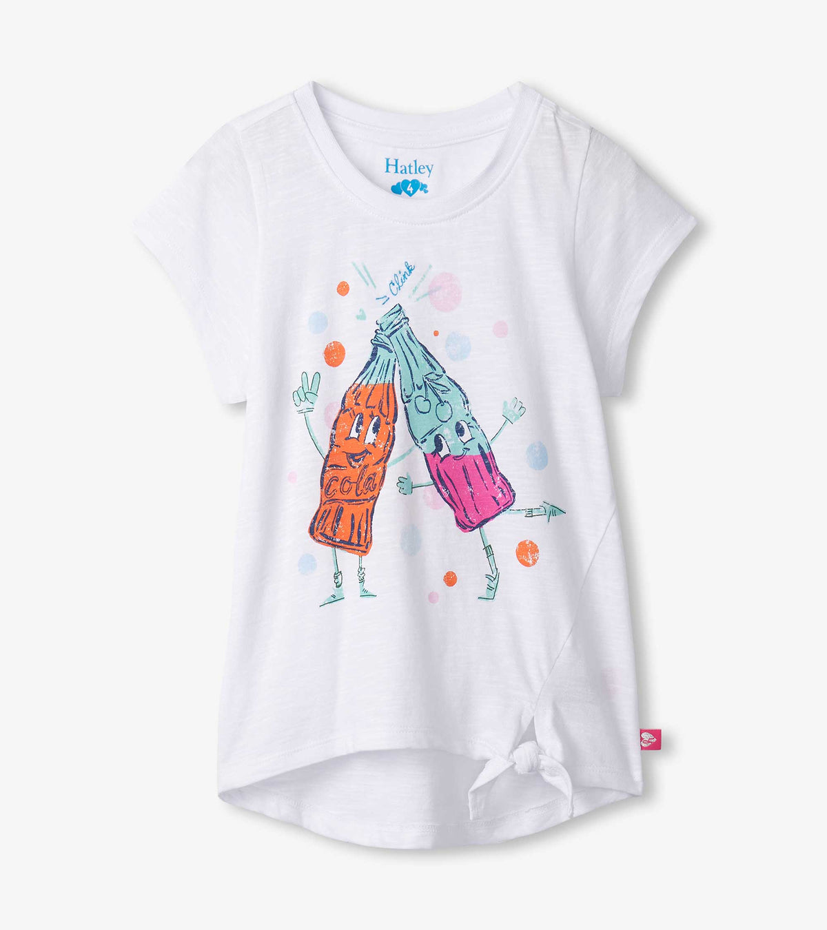 Girls Soda Pop Tie Front T-Shirt - Hatley Girls