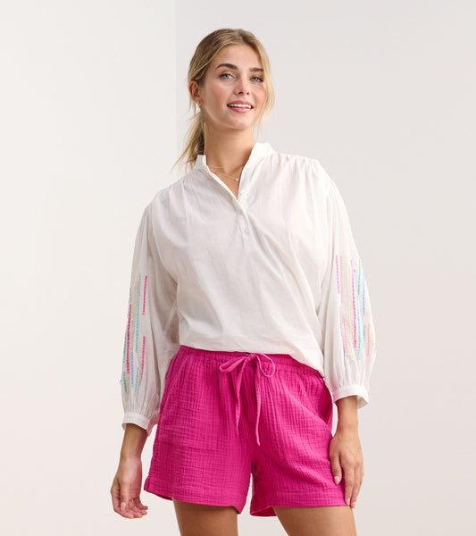Lexi Tunic - White Gauze - Hatley Women