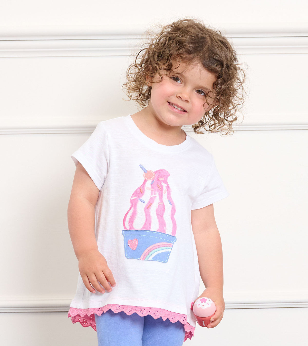 Baby & Toddler Girls Ice Cream Sundae Eyelet Trim T-Shirt - Hatley Baby & Toddler