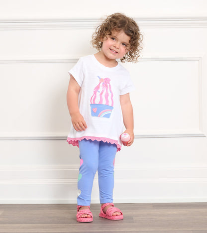 Baby & Toddler Girls Ice Cream Sundae Eyelet Trim T-Shirt - Hatley Baby & Toddler