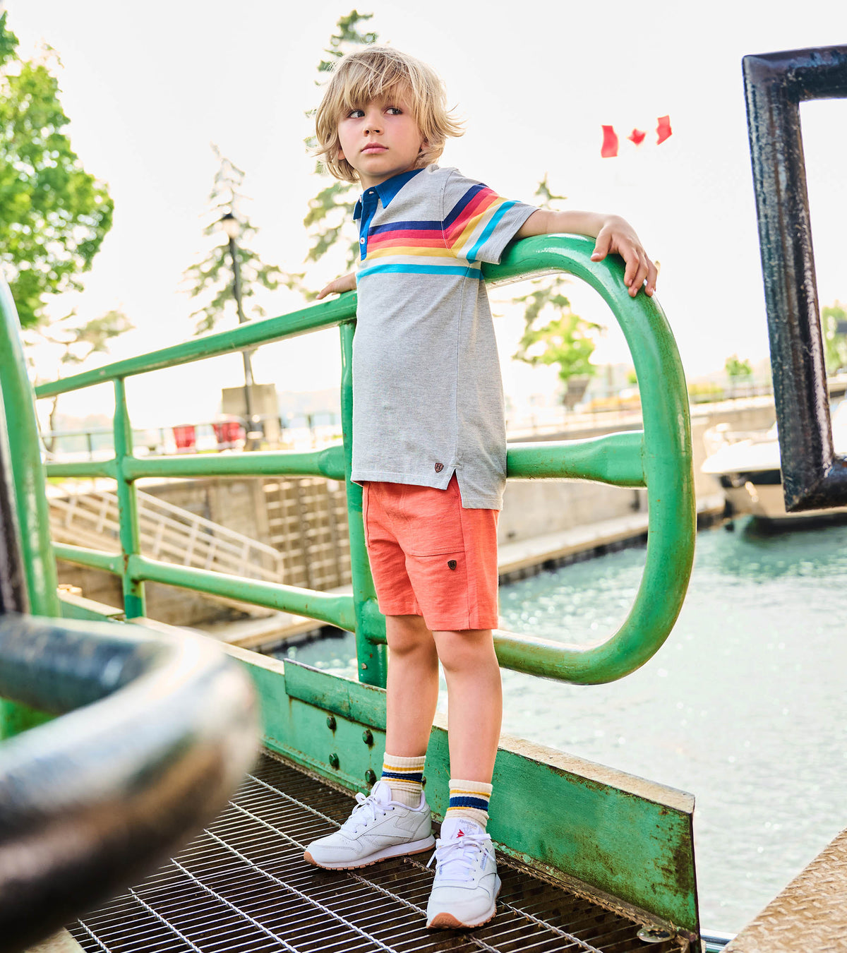 Boys 70's Stripes Polo T-Shirt - Hatley Boys