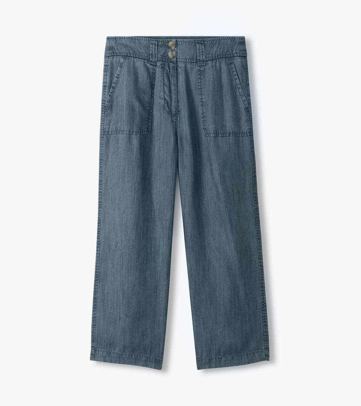 Sophie Wide Leg Pants - Blue Acid Rinse - Hatley Women