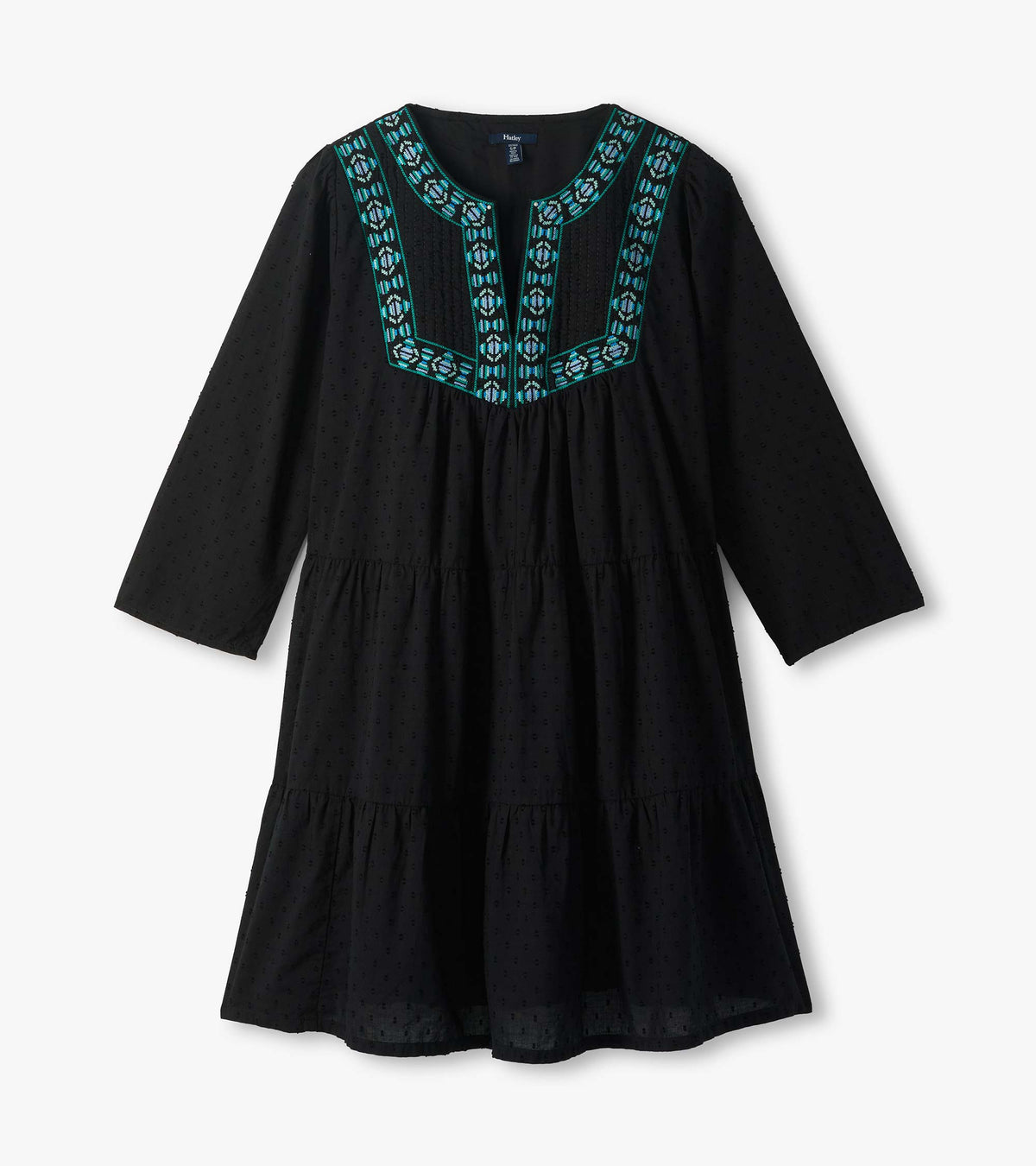 Amira Tiered Dress - Black Swiss Dot - Hatley Women
