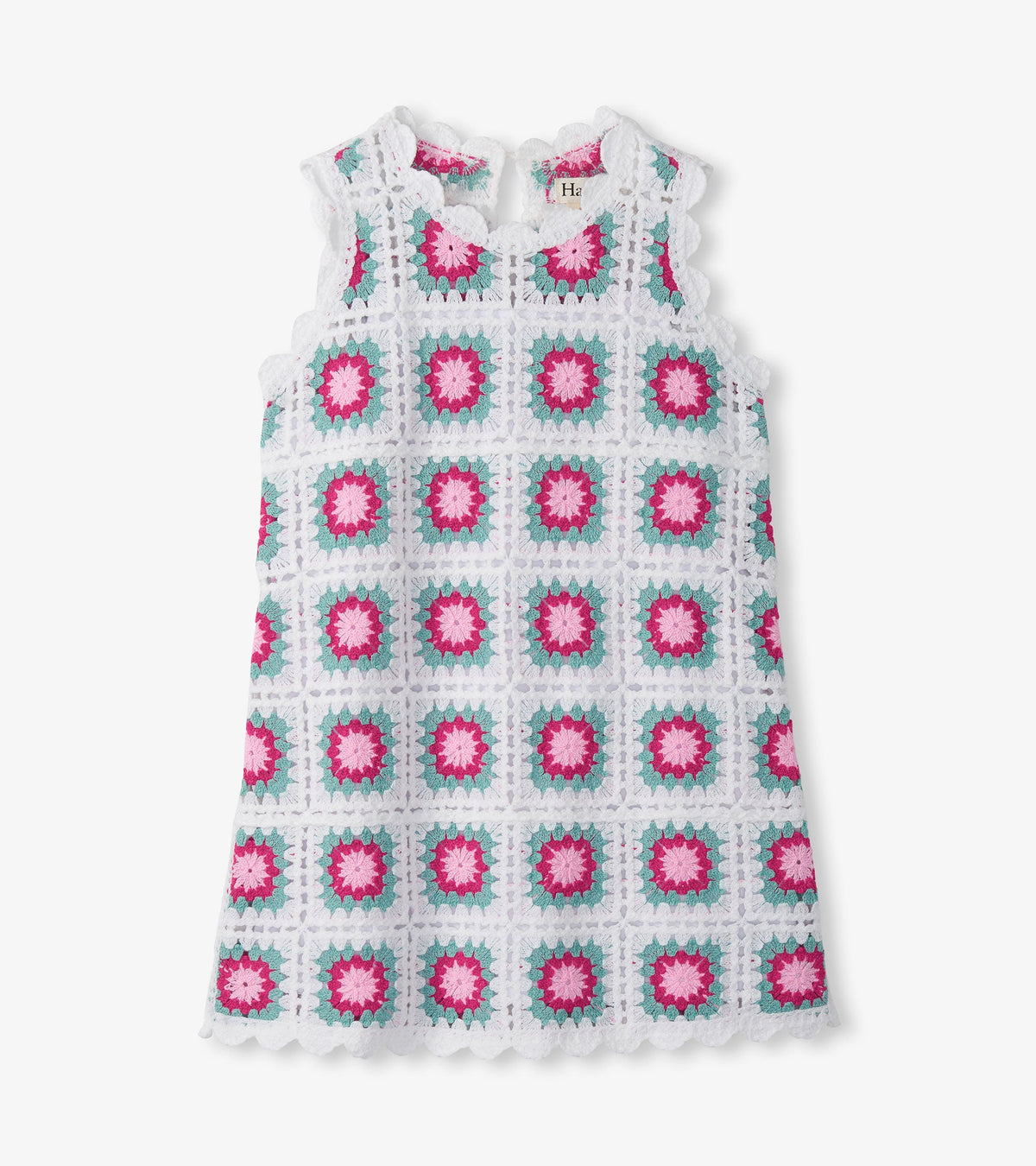 Girls Blue Radiance Sleeveless Crochet Dress - Hatley Girls
