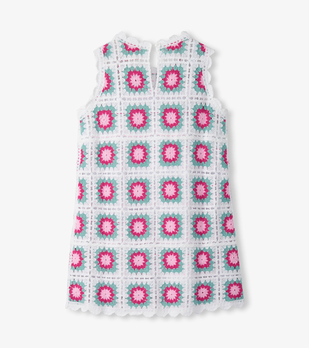 Girls Blue Radiance Sleeveless Crochet Dress - Hatley Girls