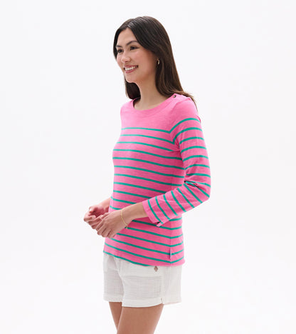 Button Breton - Watermelon Stripes - Hatley Women