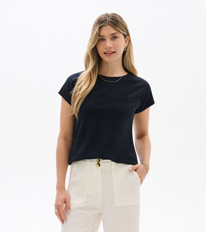 Ella Relaxed Tee - Black - Hatley Women
