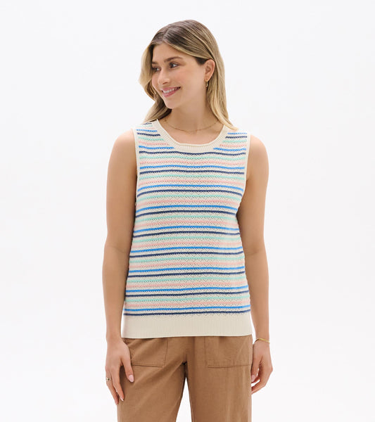 Kate Sleeveless Tank - Blush Stripes - Hatley Women