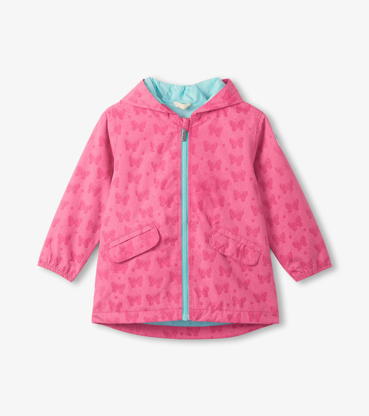 Girls Color Reveal Butterflies Microfiber Rain Jacket - Hatley Girls