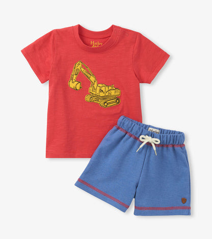 Baby & Toddler Boys Digger T-Shirt & Shorts Set - Hatley Baby & Toddler
