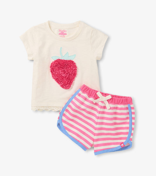 Baby & Toddler Girls Raspberry T-Shirt & Short Set - Hatley Baby & Toddler
