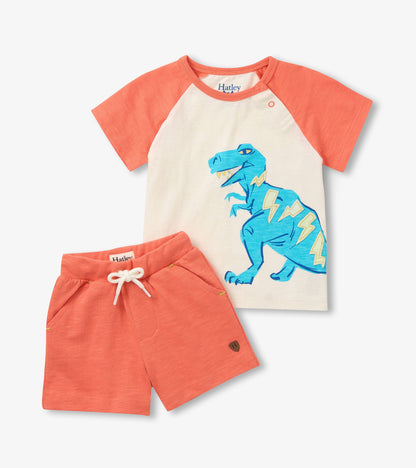 Baby & Toddler Boys Glow in the Dark Stegosaurus T-Shirt & Shorts Set - Hatley Baby & Toddler