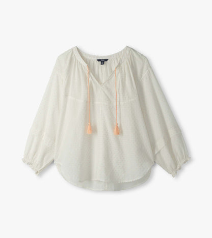 Naomi Blouse - Blush Swiss Dot - Hatley Women