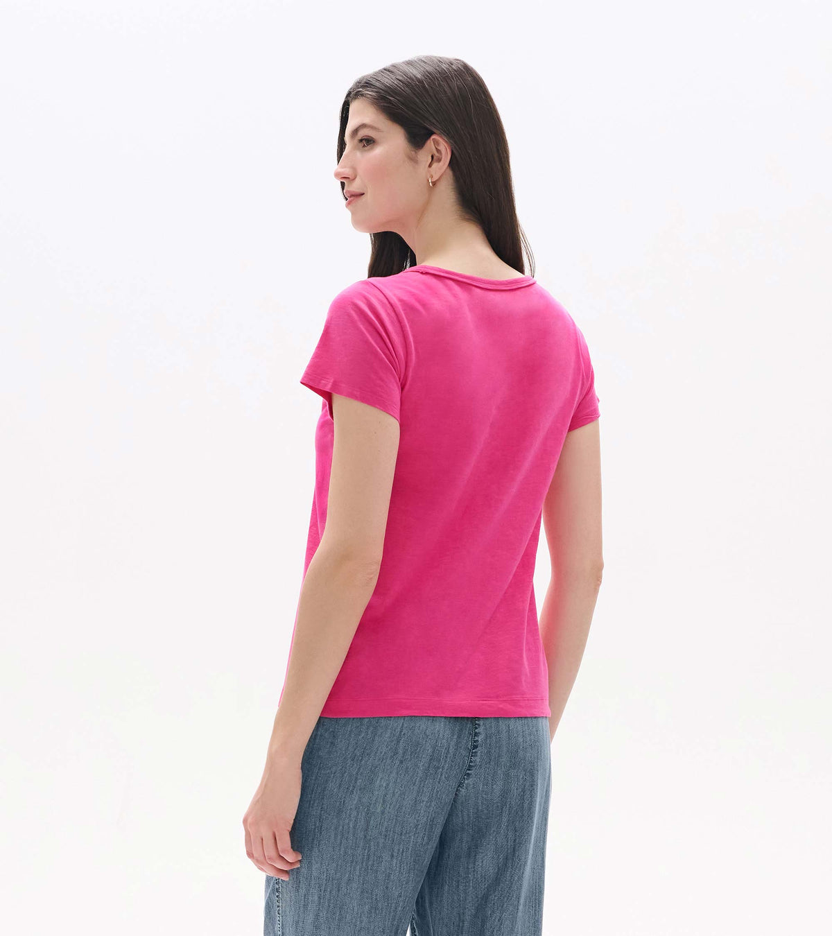 Essential Crew Neck Tee - Carmine Rose - Hatley Women