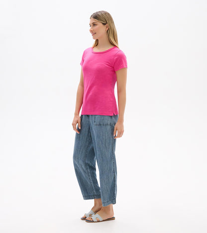 Essential Crew Neck Tee - Carmine Rose - Hatley Women