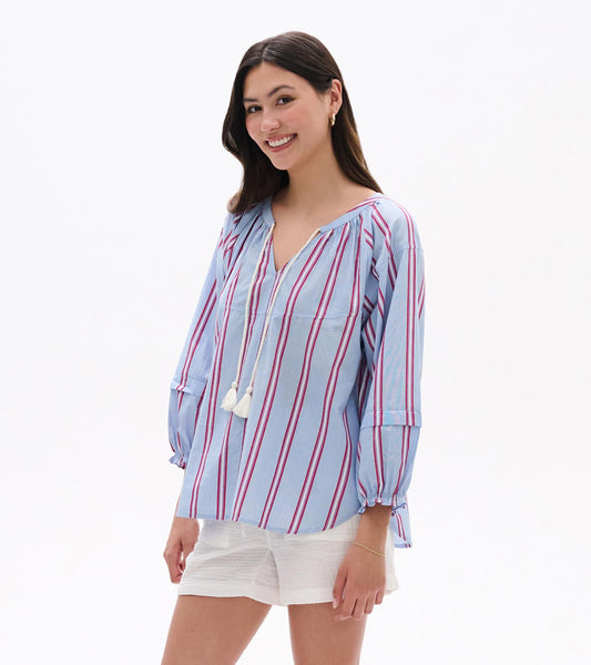 Naomi Blouse - Chambray Rainbow - Hatley Women