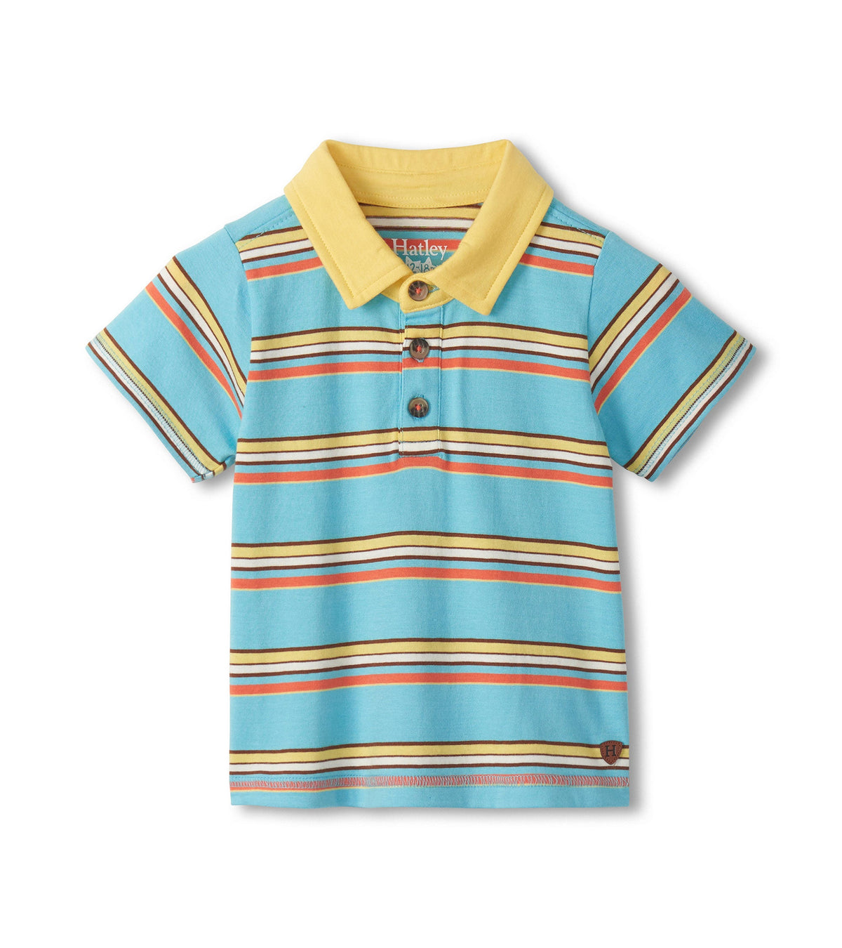 Baby & Toddler Boys Camp Stripe Peached Jersey Polo T-Shirt - Hatley Baby & Toddler