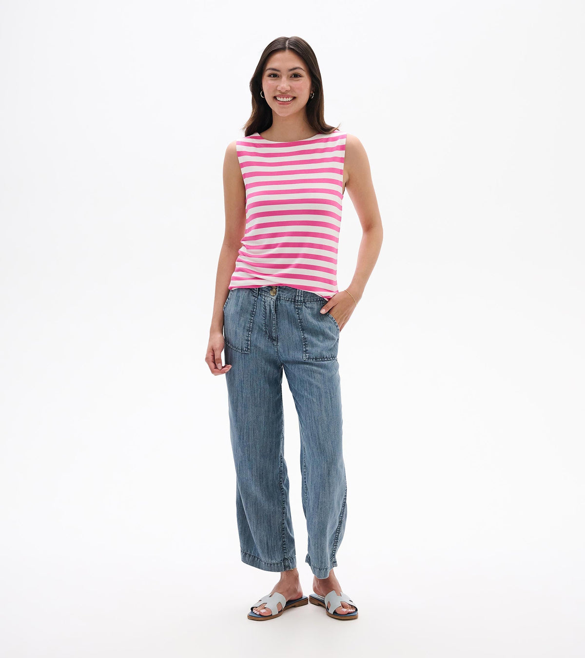 Everyday Tank - Carmine Rose Stripes - Hatley Women
