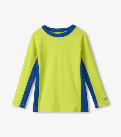 Boys Lime & Blue Colorblock Long Sleeve Rashguard - Hatley Boys