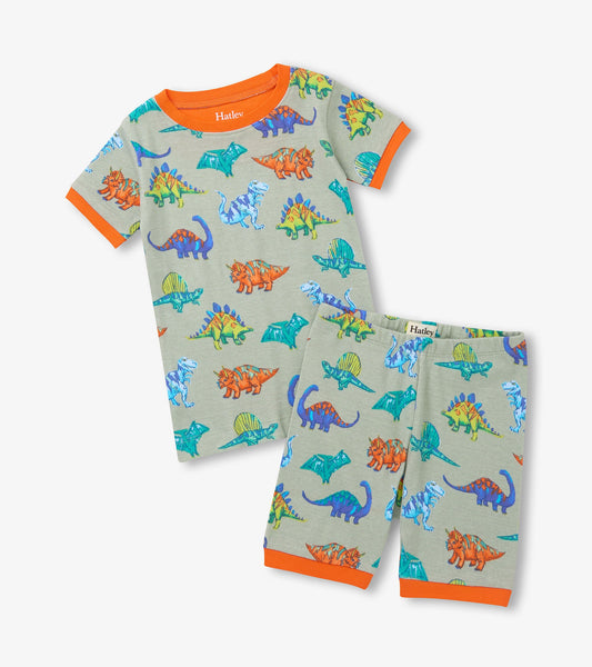 Boys Dino Party Cotton Short Pajama Set - Hatley Boys