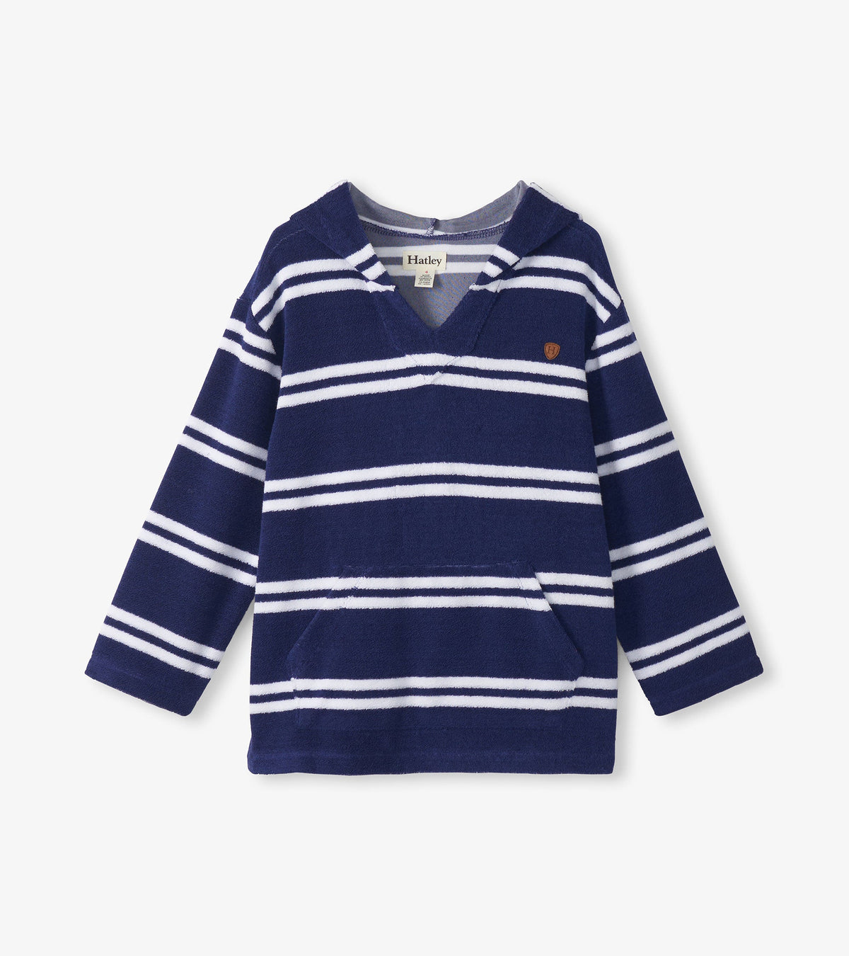 Boys Navy Stripes Hooded Long Sleeve Cover-Up - Hatley Boys