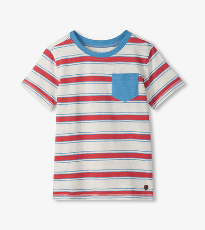 Boys East Coast Stripes Crew Neck T-Shirt - Hatley Boys