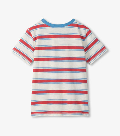 Boys East Coast Stripes Crew Neck T-Shirt - Hatley Boys