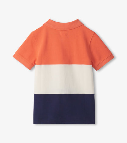Boys Flamingo Color Block Polo T-Shirt - Hatley Boys