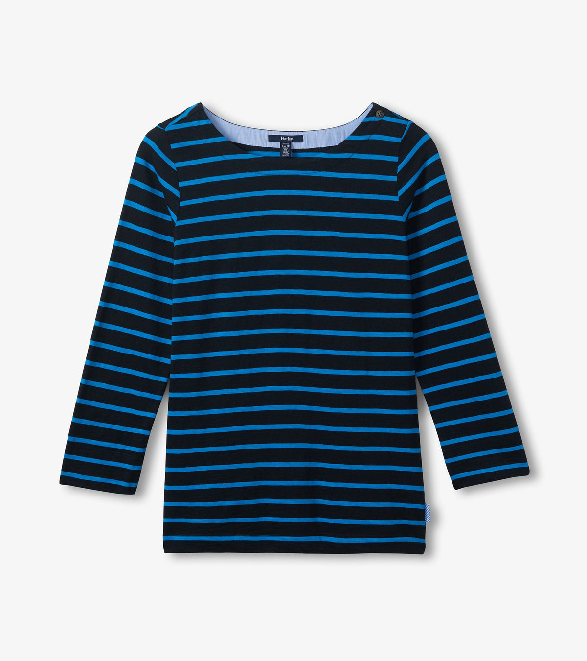 Button Bretton - French Blue Stripes - Hatley Women