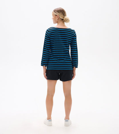 Button Bretton - French Blue Stripes - Hatley Women